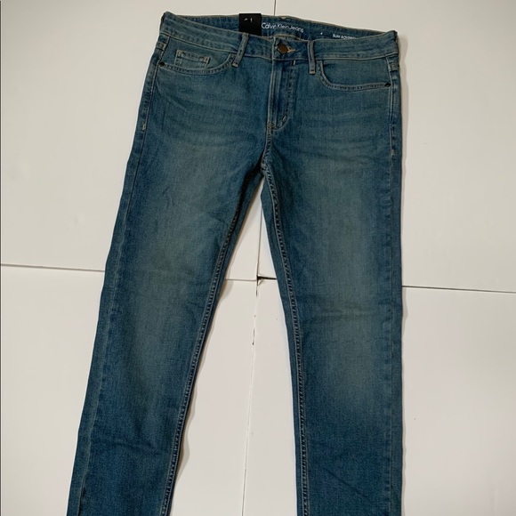 Calvin Klein Slim Boyfriend Sandstone Blue Jeans - Picture 2 of 8